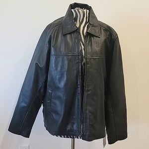 🍃 NWT Burk's-Bay mens genuine leather Jacket XL